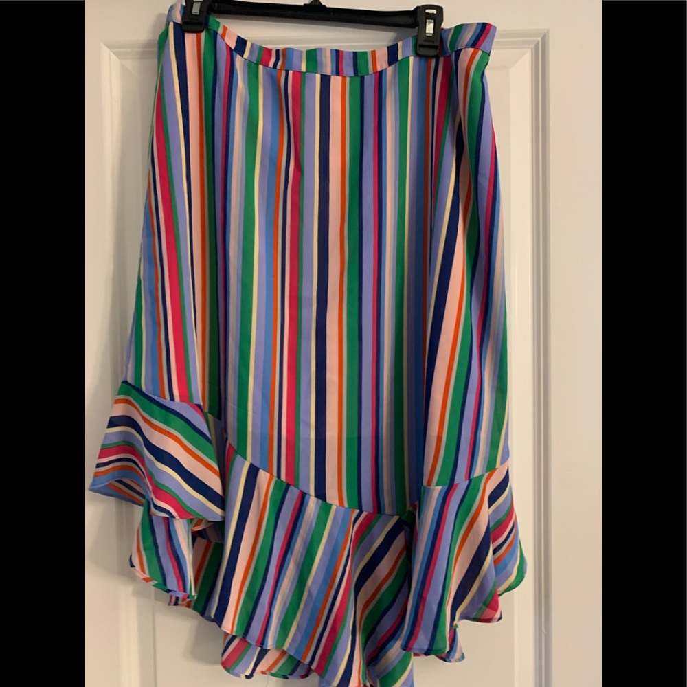 Colorful pinstripe skirt NWT